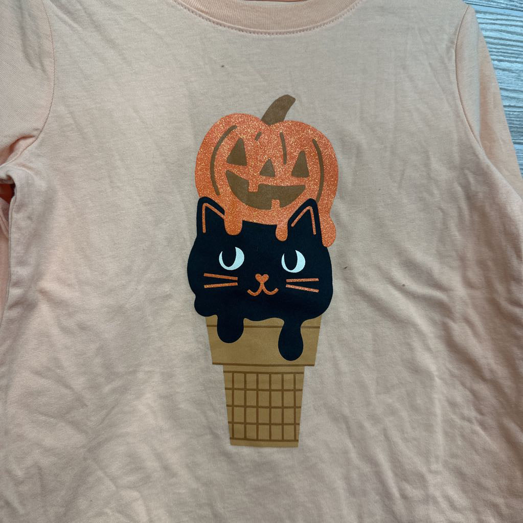 NEW LS Shirt Cat W/ Glitter Pumpkin 4t