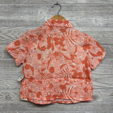 NEW Muslin Button Up SS Shirt Flowers 6-7