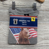 NEW Shirt Bear & Flag 8-10