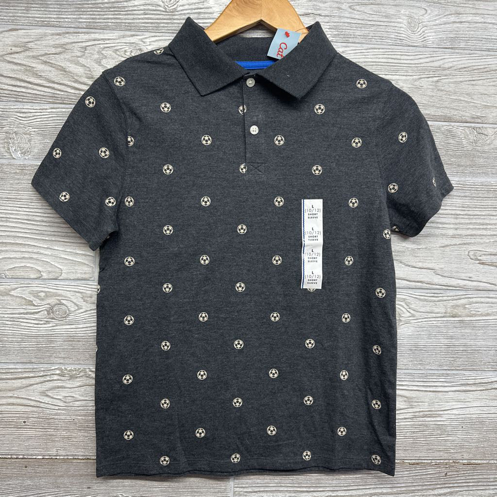 NEW Polo Shirt Soccer Balls 10-12