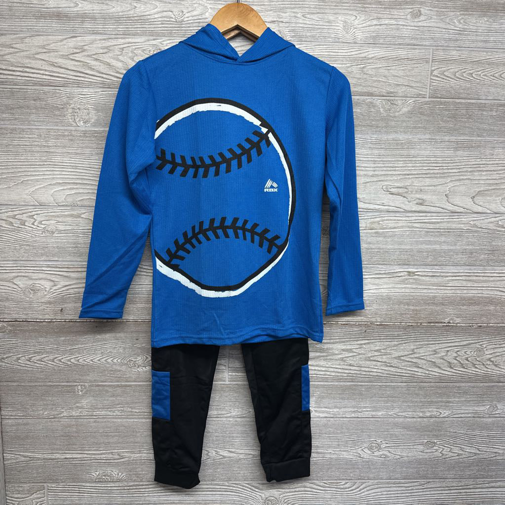 Waffle Knit Hooded Shirt Baseball & Jogger Pants 12