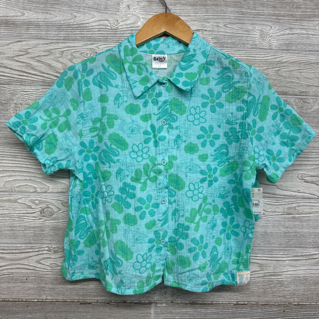 NEW Muslin Button Up SS Shirt & Shorts Flowers 14