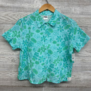NEW Muslin Button Up SS Shirt & Shorts Flowers 14