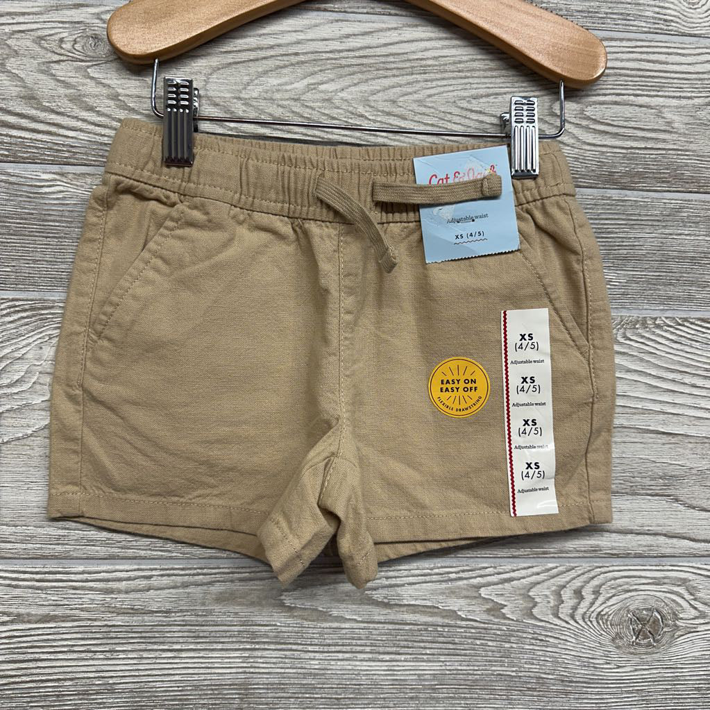NEW Linen Pull On Shorts 4-5