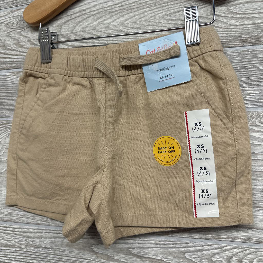 NEW Linen Pull On Shorts 4-5