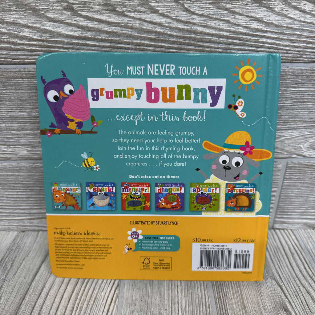 Never Touch A Grumpy Bunny Board Book
