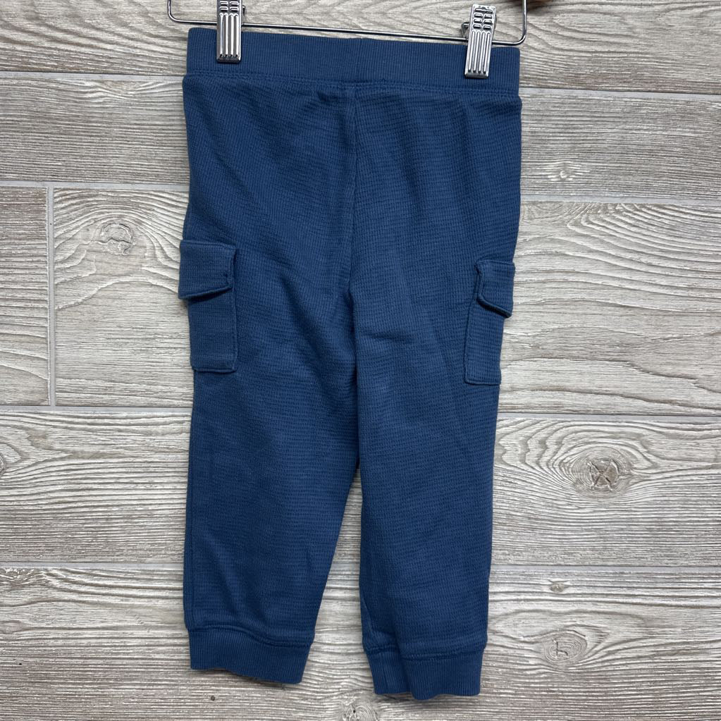 Plaid Waffle Knit Cargo Jogger Pants 24M