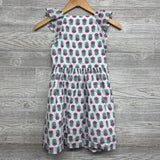 Flutter Sleeve Button Up Dress Flowers 8