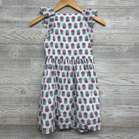 Flutter Sleeve Button Up Dress Flowers 8
