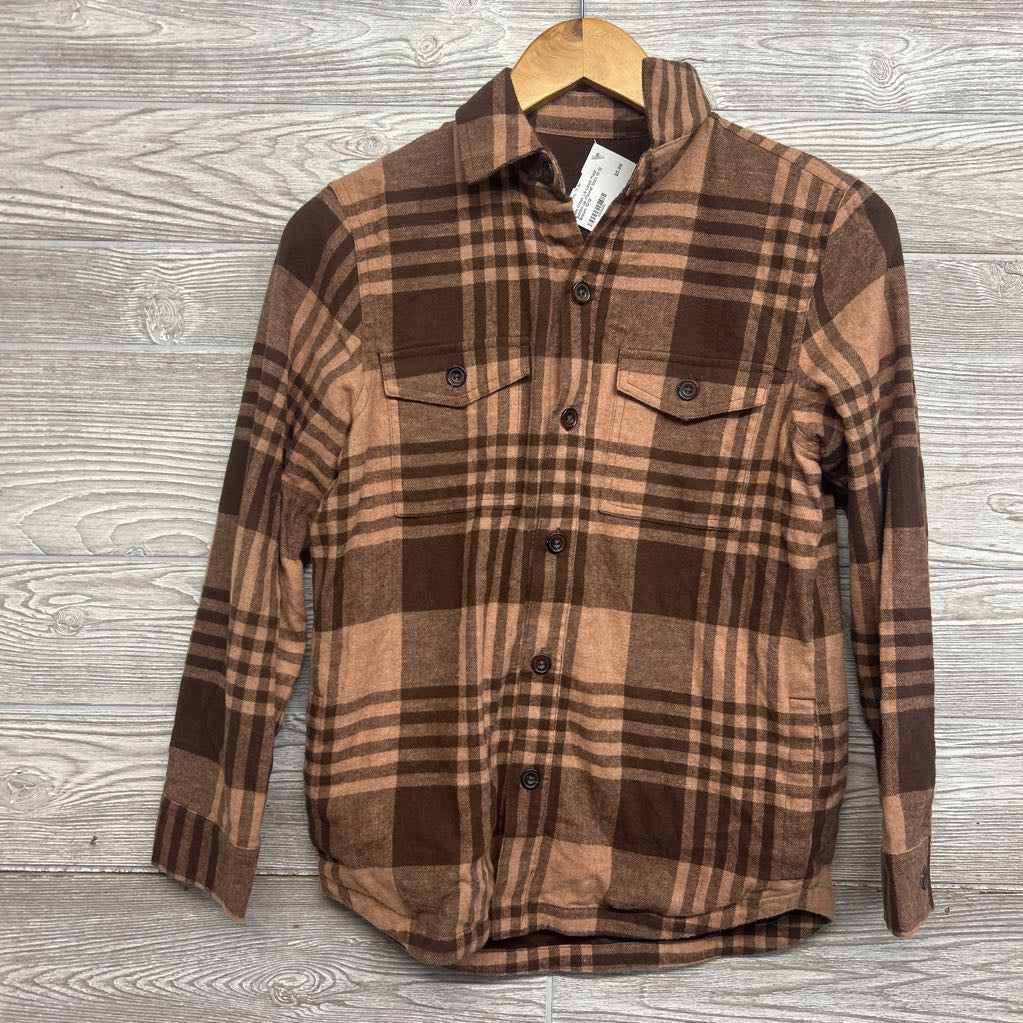 LS Lined Plaid Button Up Flannel Shirt 10-12