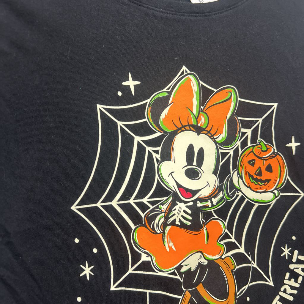 Shirt Minnie Mouse Spider Web Pumpkin 10-12