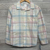 NEW LS Plaid Button Up Shirt Chest Pocket