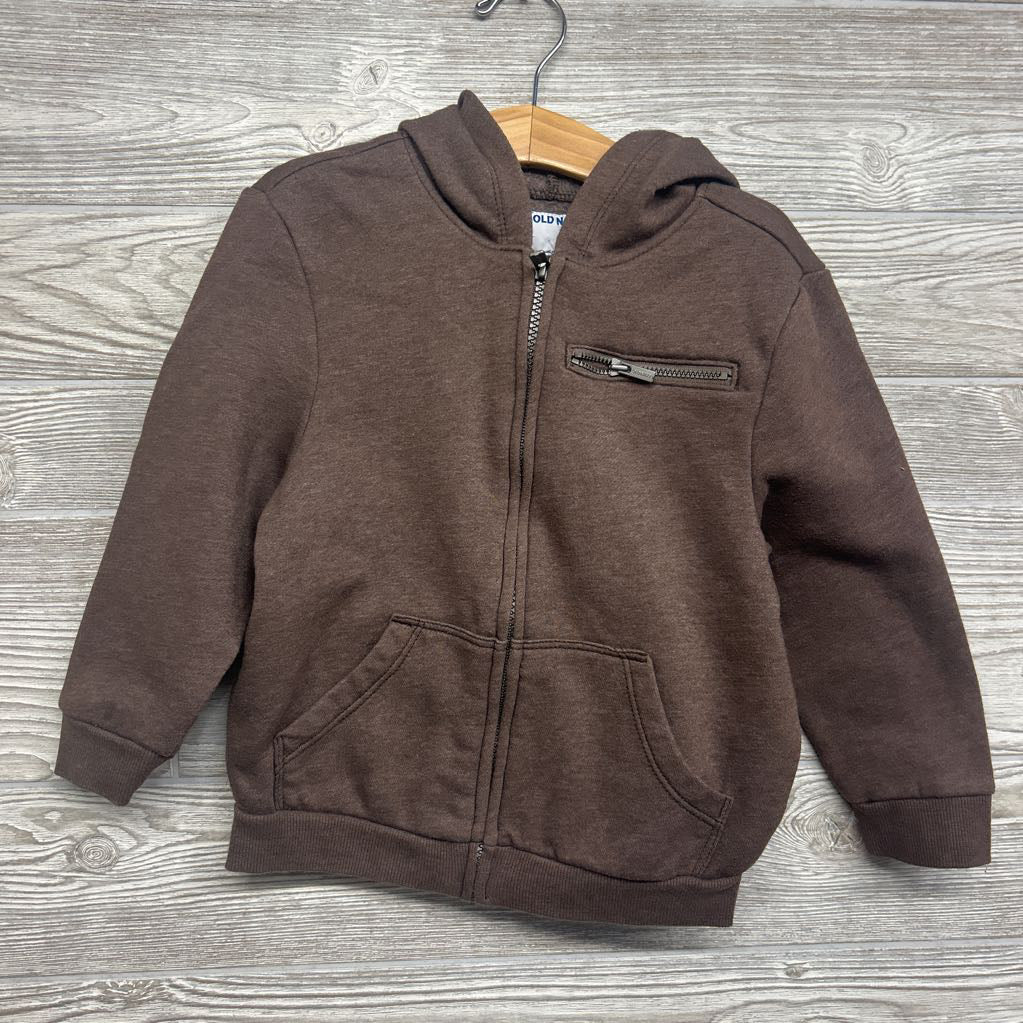 Full Zip Hoodie Zipper Chest Pocket 5T