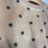 Velour Crewneck & Wide Leg Pants Flowers 18M