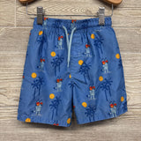 LS Rash Guard & Swim Trunks Palm Trees 3T