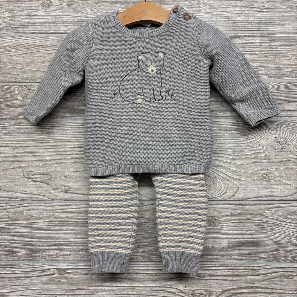 Sweater Bear & Pants Stripes 12M