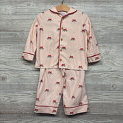 2 Pc LS Button Up PJs Bows 18M