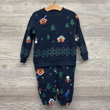 Fleece Crewneck & Joggers Snowmen Trees 3T