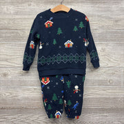 Fleece Crewneck & Joggers Snowmen Trees 3T