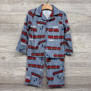 2 Pc LS Button Up PJs Trains 3T