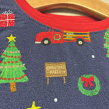 2 Pc LS Bamboo PJs Trees Sleds 3T *