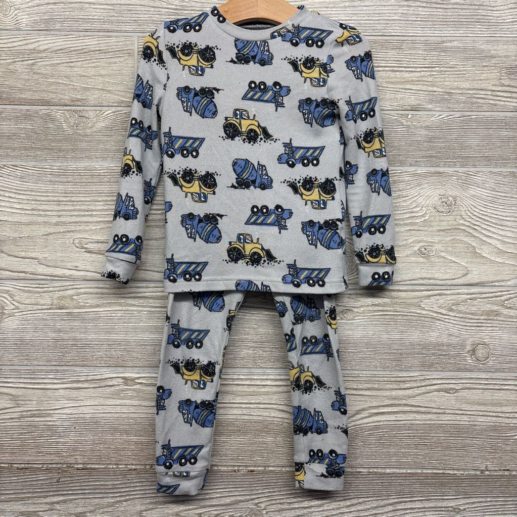 2 Pc Snug Fit LS PJs Construction Vehicles 3T