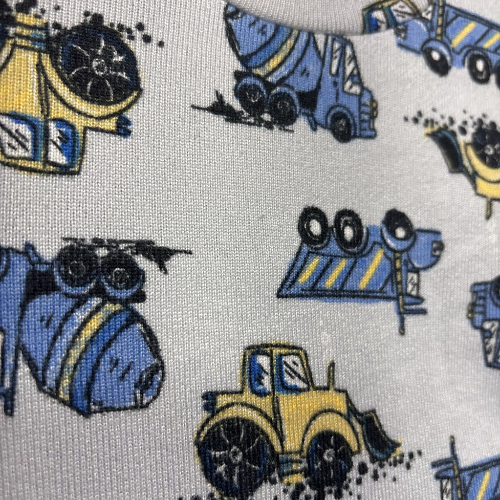 2 Pc Snug Fit LS PJs Construction Vehicles 3T