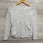 LS Ribbed Shirt Flowers Rainbows 10-12