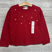 NEW LS Shirt Glitter Flowers 5T