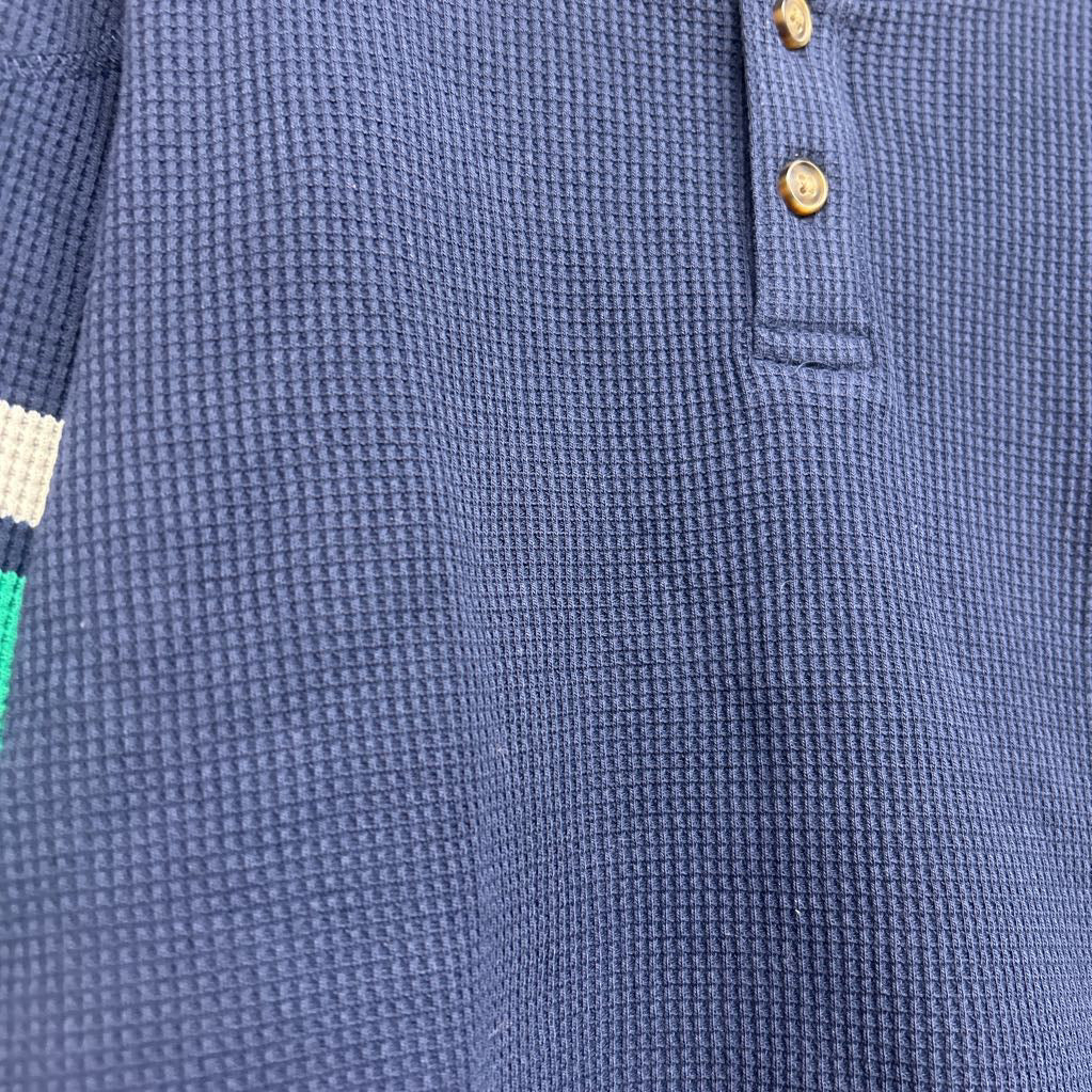 NEW LS Waffle Knit Henley Shirt 7