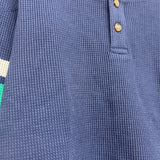NEW LS Waffle Knit Henley Shirt 7