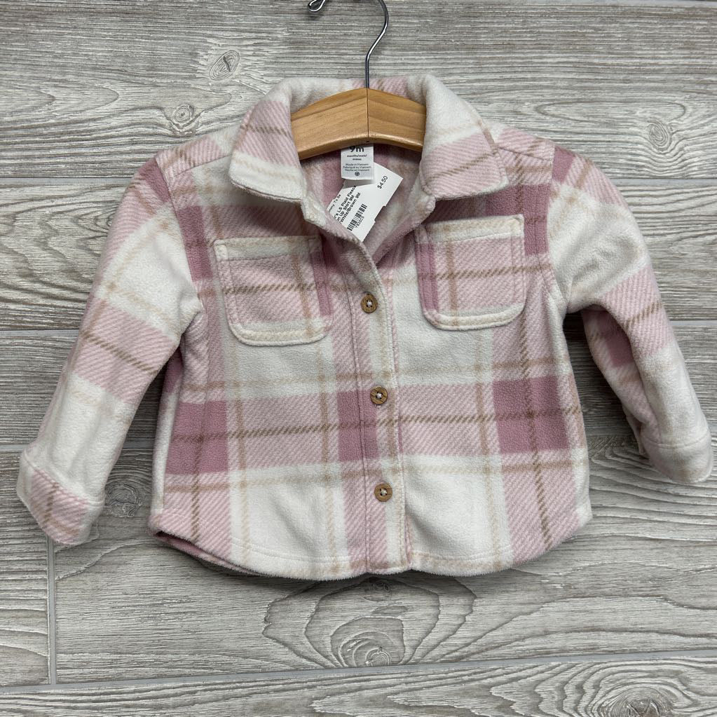 LS Plaid Fleece Button Up Shirt 9M