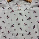 Ribbed LS Shirt Flowers 6-7