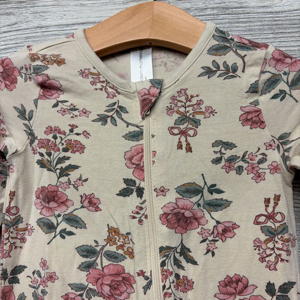 Footless Viscose Sleeper Flowers 12M
