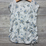 Ribbed Cap Sleeve Shirt Flowers 15-16