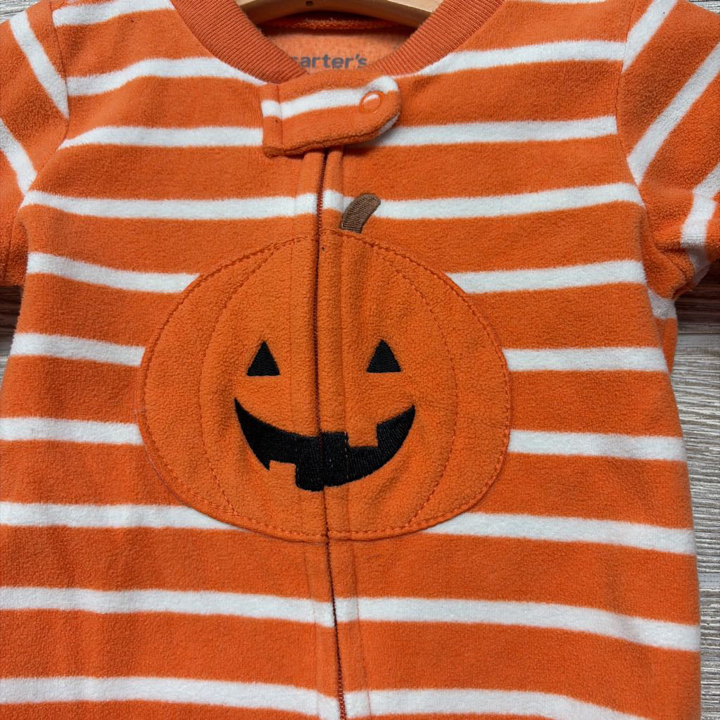 Blanket Sleeper Stripes Pumpkin 9M