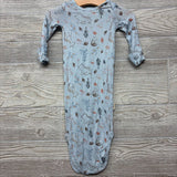 LS Bamboo PJ Gown Fox Deer Leaves NB
