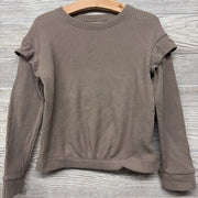 LS Ribbed Shirt Ruffles 5T