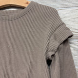 LS Ribbed Shirt Ruffles 5T