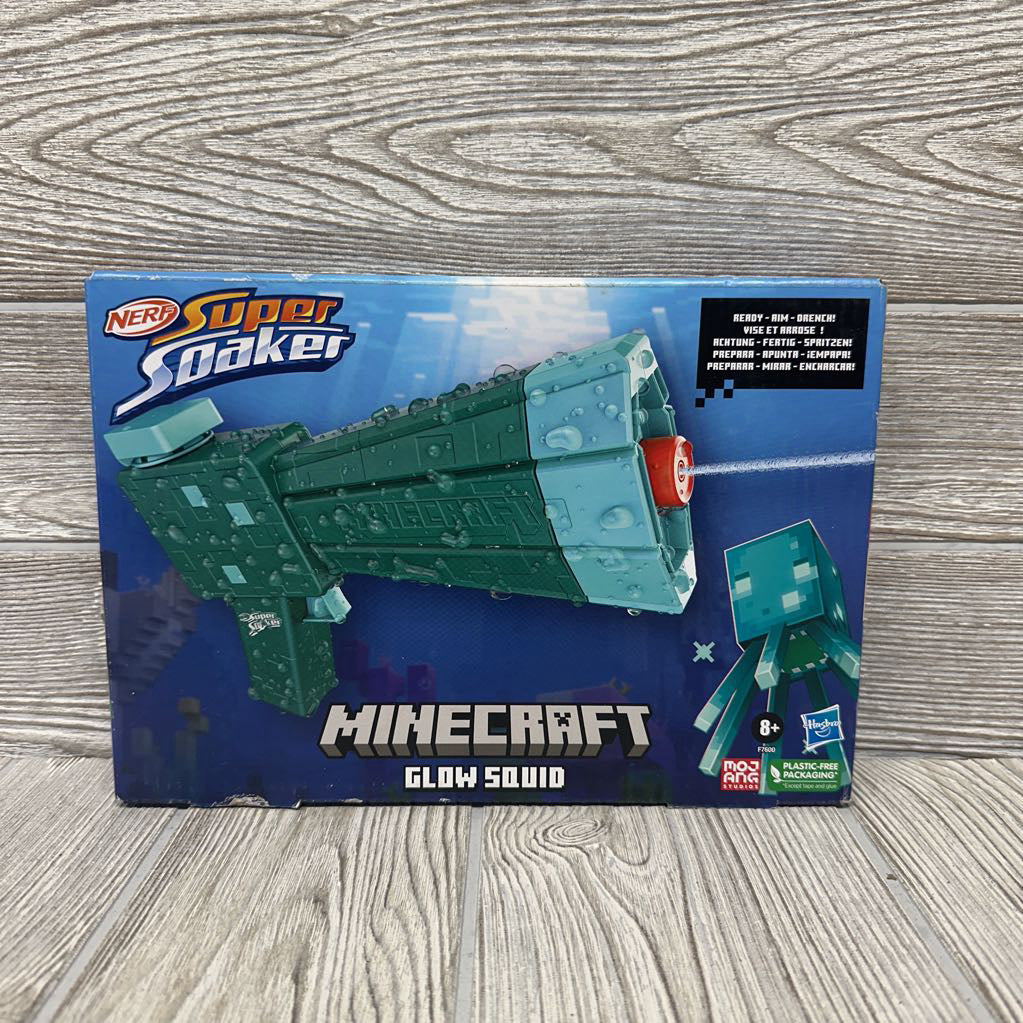 NEW Minecraft Super Soaker Glow Squid Gun