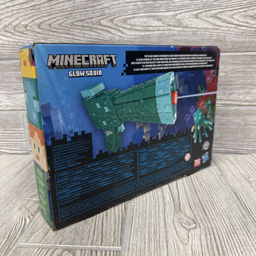 NEW Minecraft Super Soaker Glow Squid Gun