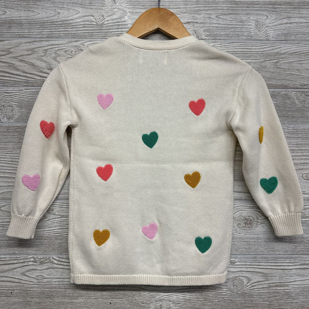 Sweater Cardigan Hearts 5T
