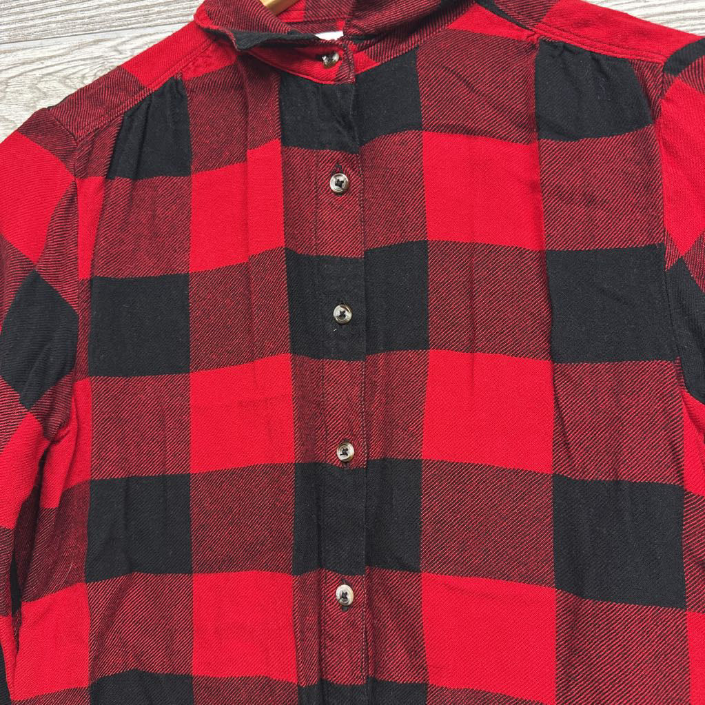 LS Button Up Flannel Shirt Buffalo Plaid 10-12