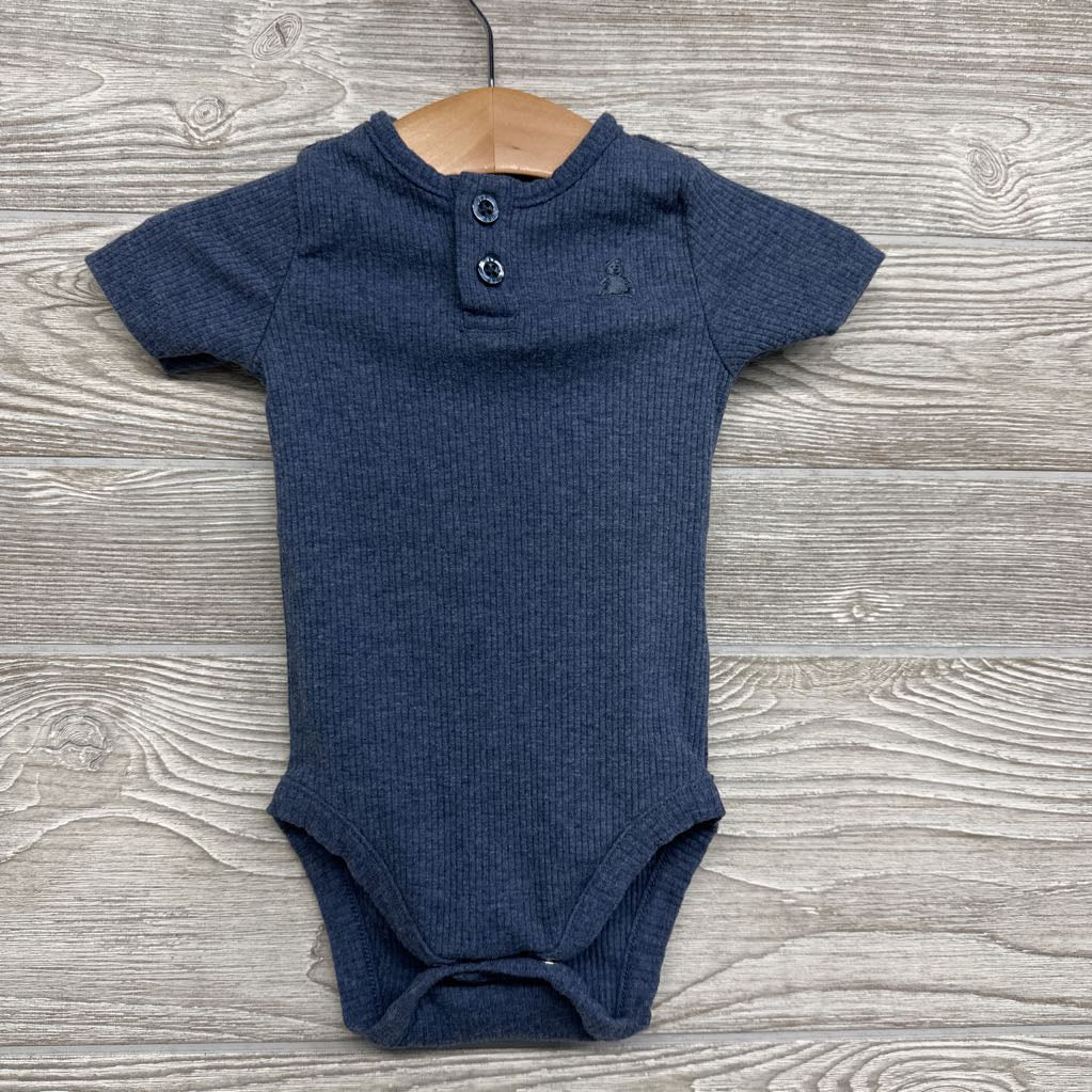 Ribbed Henley Bodysuit Bear 6-9M