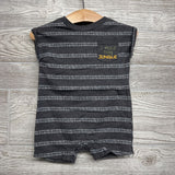 Cuffed Sleeve Shorty Romper I Rule This Jungle 12M