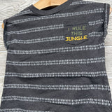 Cuffed Sleeve Shorty Romper I Rule This Jungle 12M
