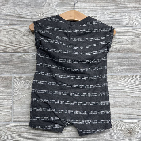 Cuffed Sleeve Shorty Romper I Rule This Jungle 12M