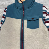 NEW LS Shirt Stripes & Plush Vest 5