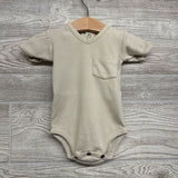 Organic V Neck Bodysuit Chest Pocket 6-9M