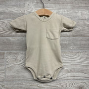 Organic V Neck Bodysuit Chest Pocket 6-9M
